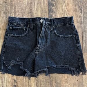 Abercrombie Distressed Mid-rise Denim Shorts